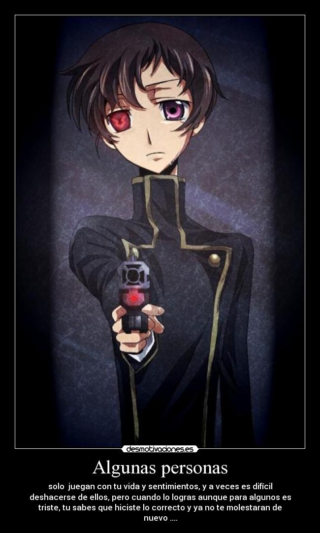 carteles mate alguien okno rolo lamperouge code geass anime manga matar llorar molestar cielyukiteru desmotivaciones