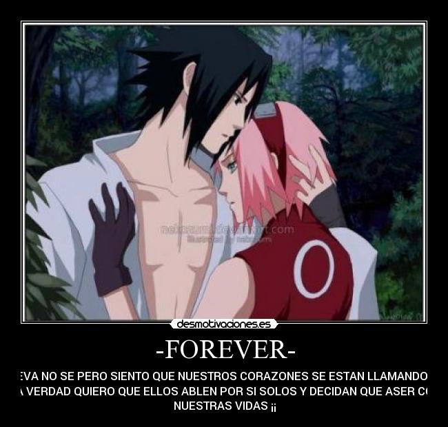 -FOREVER- - ¡¡EVA NO SE PERO SIENTO QUE NUESTROS CORAZONES SE ESTAN LLAMANDO Y
LA VERDAD QUIERO QUE ELLOS ABLEN POR SI SOLOS Y DECIDAN QUE ASER CON
NUESTRAS VIDAS ¡¡