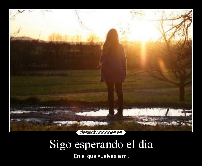 Sigo esperando el dia - En el que vuelvas a mi.