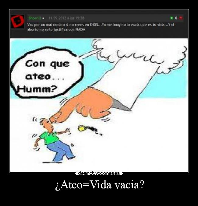 ¿Ateo=Vida vacia? -