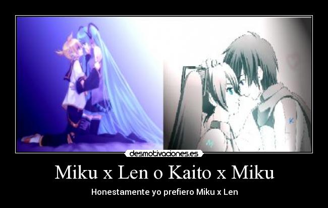 Miku x Len o Kaito x Miku - Honestamente yo prefiero Miku x Len