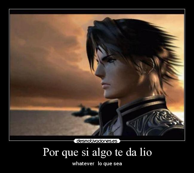 carteles squall final fantasy viii whatever desmotivaciones