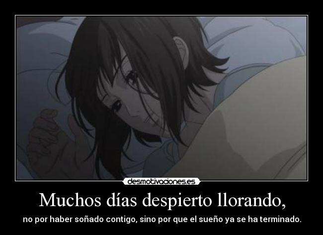 Muchos días despierto llorando, -