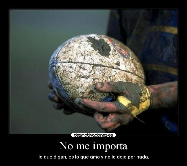 No me importa - lo que digan, es lo que amo y no lo dejo por nada.