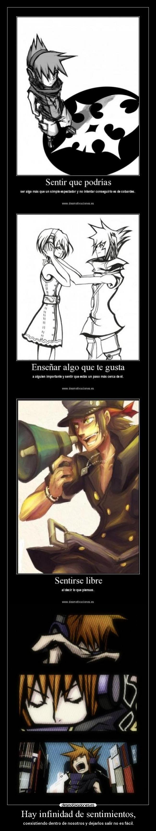 carteles sentimientos anime videojuego the world ends with you twewy neku shiki minamimoto cartellargo2 desmotivaciones