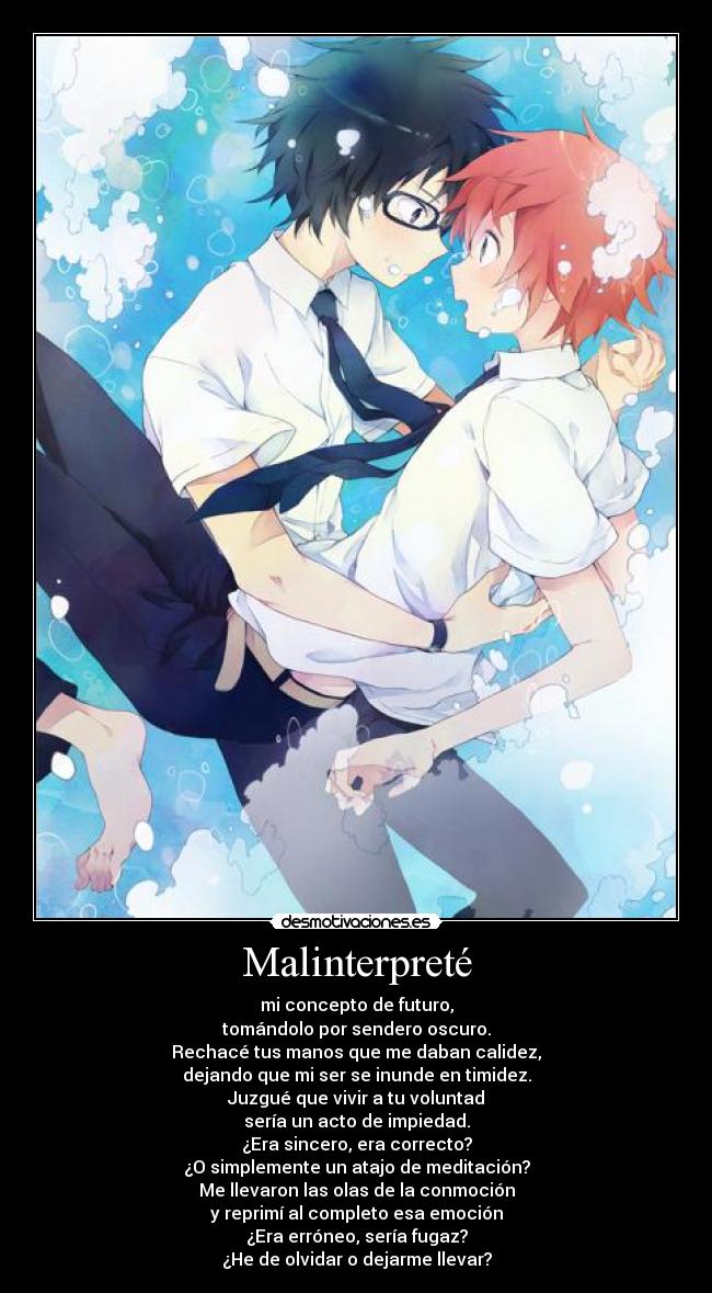 carteles anime frase cartel desmotivacion yaoi desmotivaciones