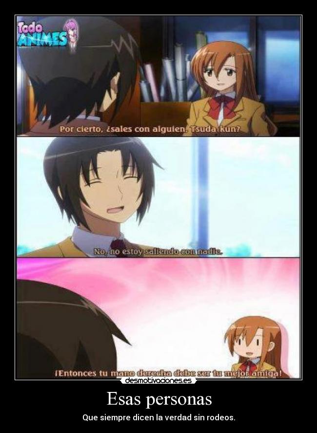 carteles personas verdades lol seitokai yakuindomo anime manga desmotivaciones