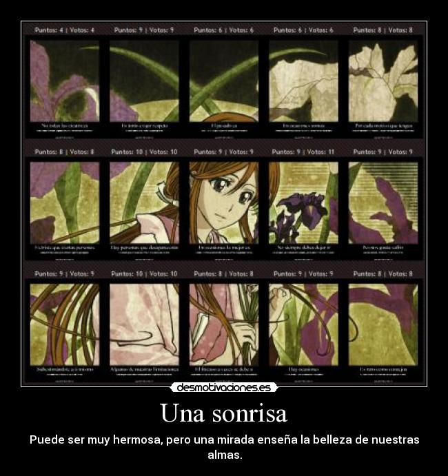 Una sonrisa - Puede ser muy hermosa, pero una mirada enseña la belleza de nuestras almas.