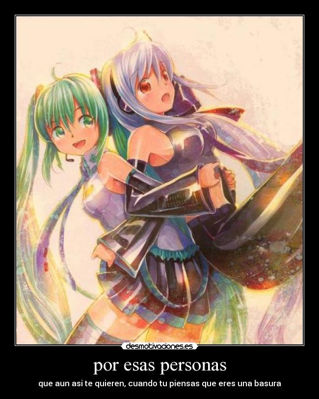por esas personas -