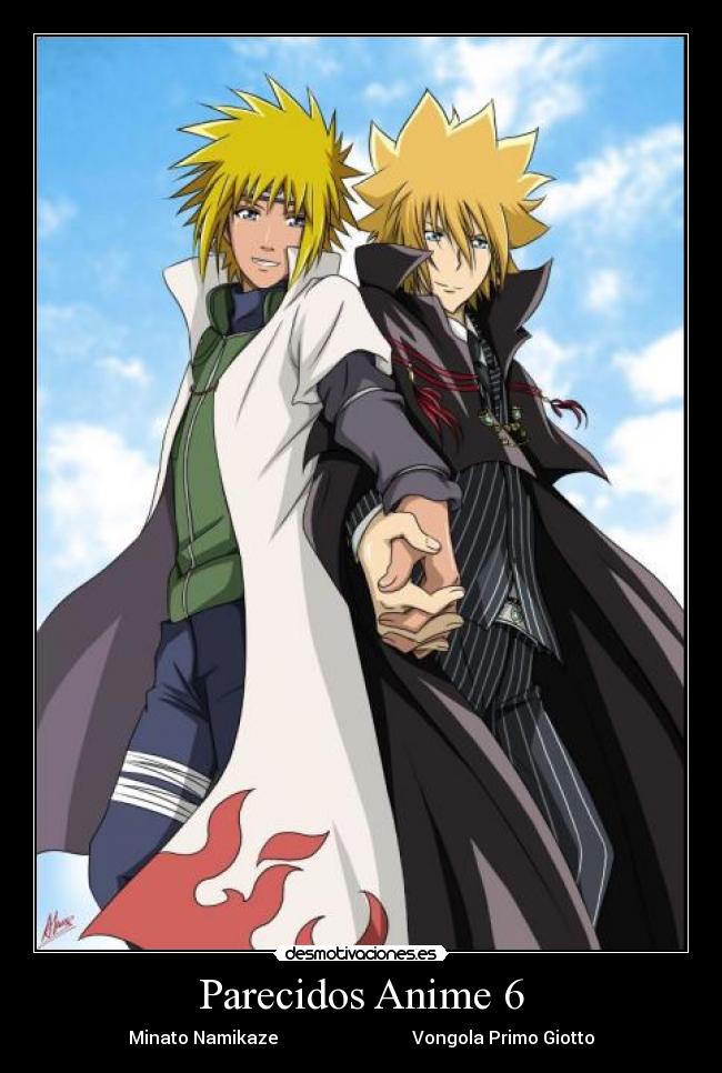 carteles anime anime manga otaku naruto minato namikaze vongola primo giotto katekyo hitman reborn desmotivaciones