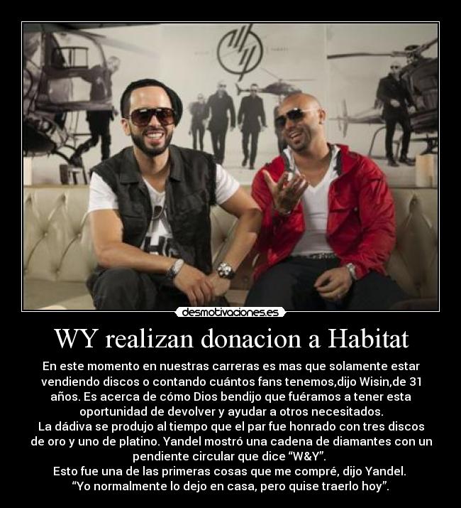 WY realizan donacion a Habitat -