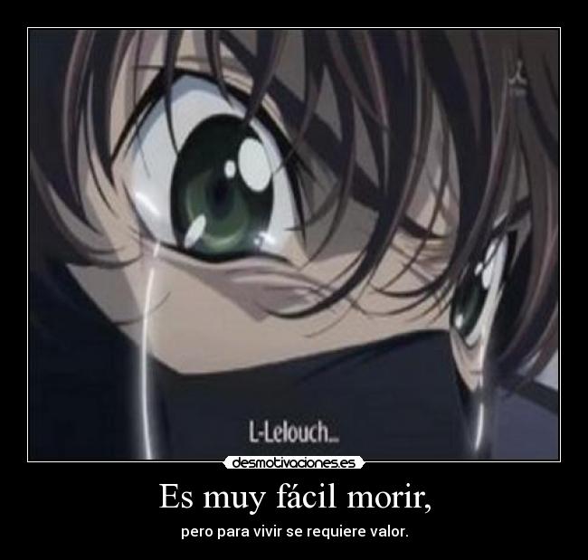 Es muy fácil morir, - 