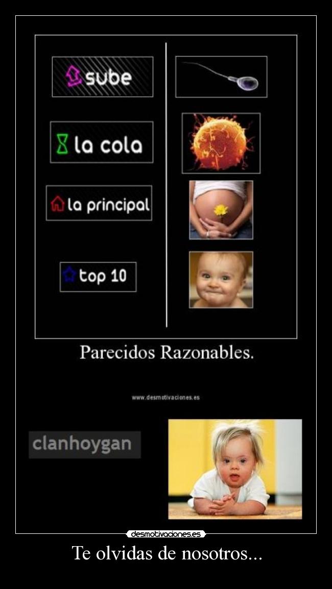 Te olvidas de nosotros... -