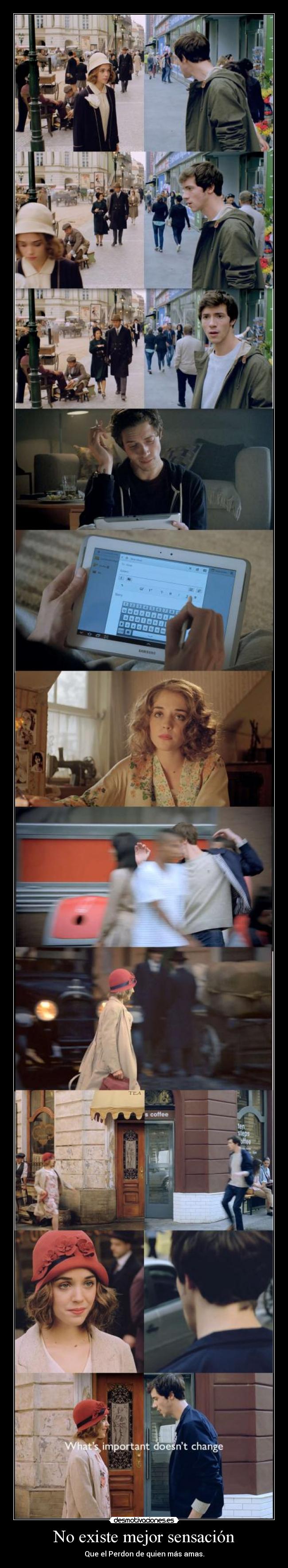 No existe mejor sensación - Que el Perdon de quien más amas.