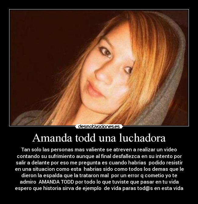 Amanda todd una luchadora - 