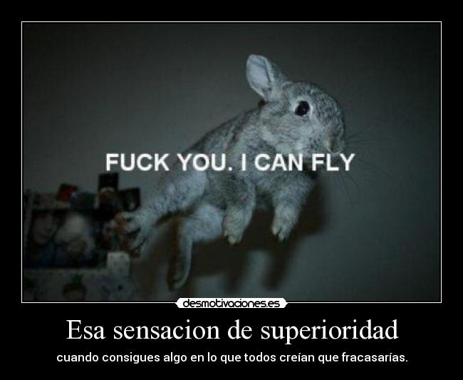 Esa sensacion de superioridad -