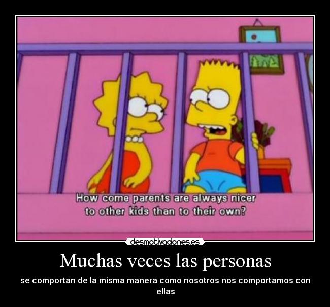 Muchas veces las personas -