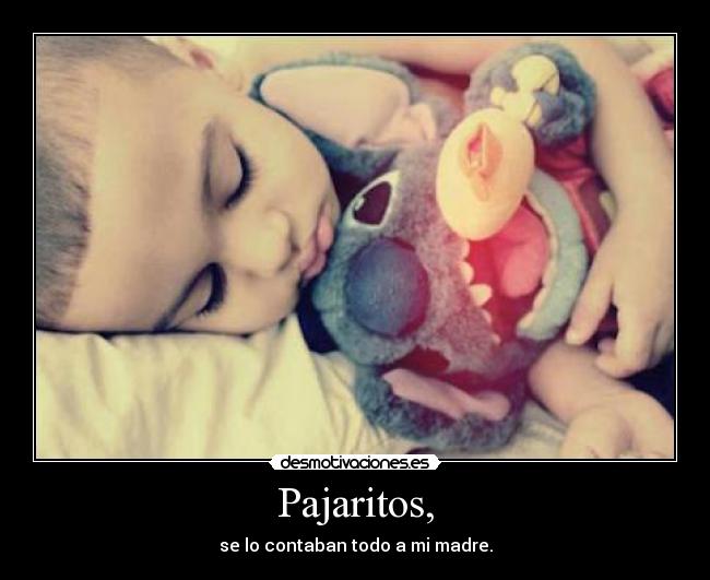 Pajaritos, - se lo contaban todo a mi madre.