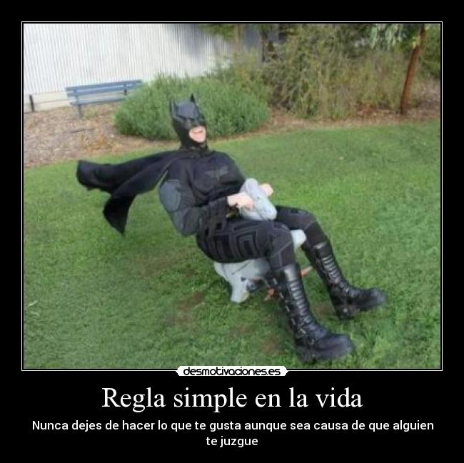 Regla simple en la vida -