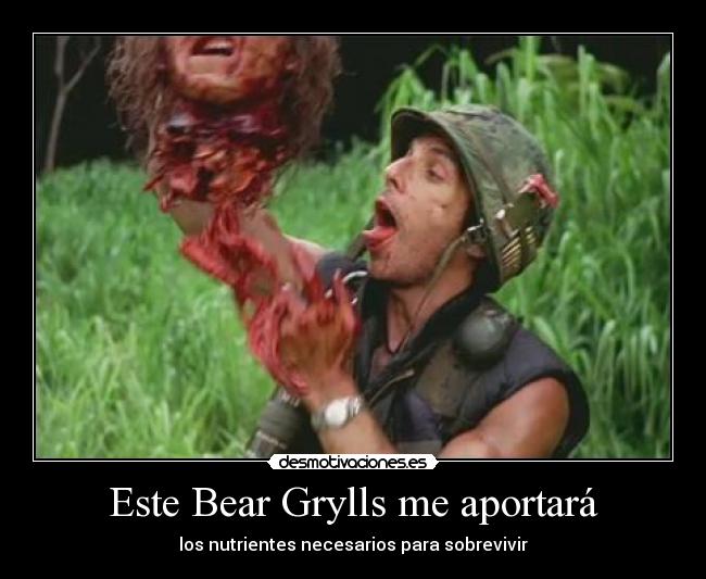 Este Bear Grylls me aportará -