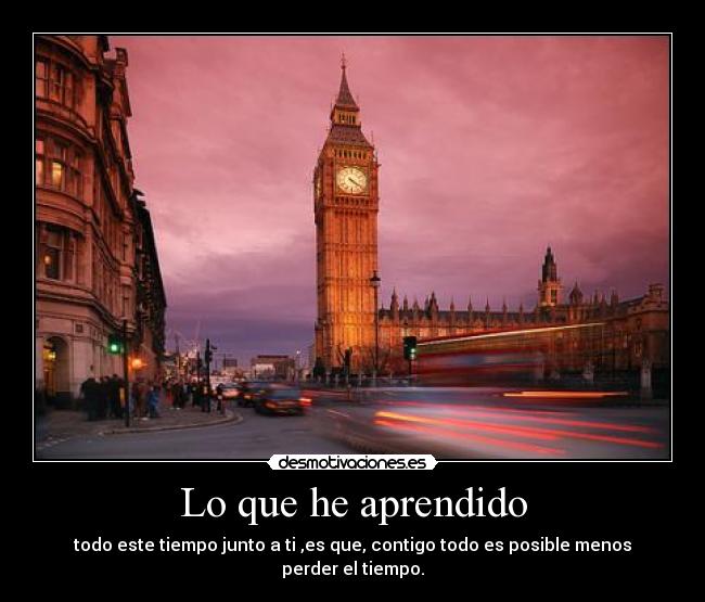 Lo que he aprendido -