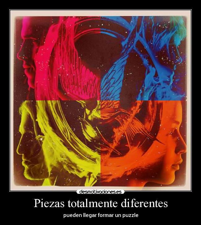 Piezas totalmente diferentes - pueden llegar formar un puzzle