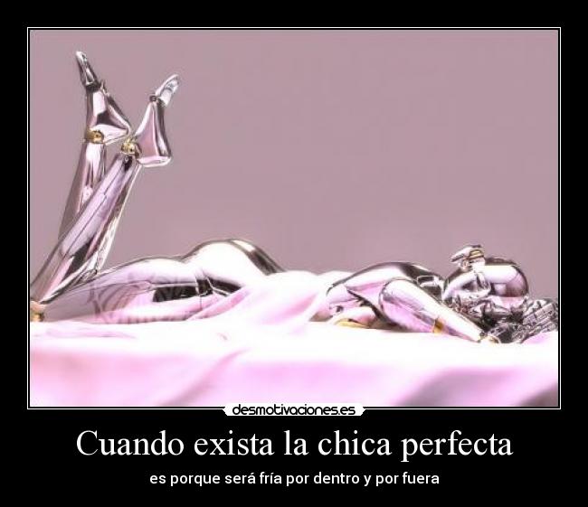 Cuando exista la chica perfecta - es porque será fría por dentro y por fuera