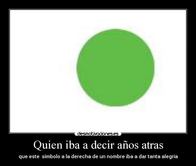 Quien iba a decir años atras - que este  símbolo a la derecha de un nombre iba a dar tanta alegría