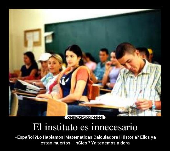 El instituto es innecesario - 