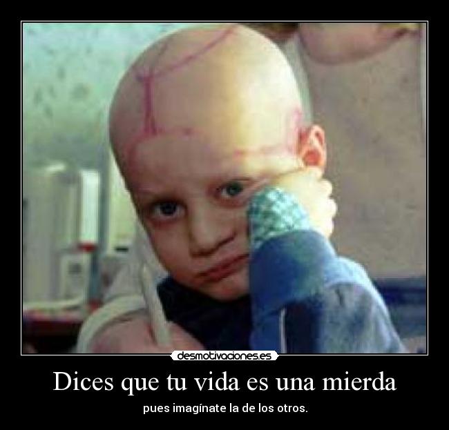 Dices que tu vida es una mierda -