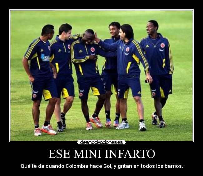 ESE MINI INFARTO - Qué te da cuando Colombia hace Gol, y gritan en todos los barrios.