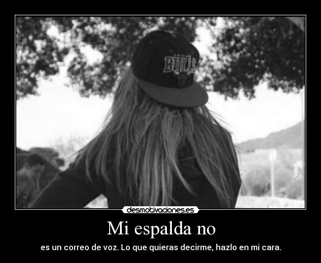 Mi espalda no - 