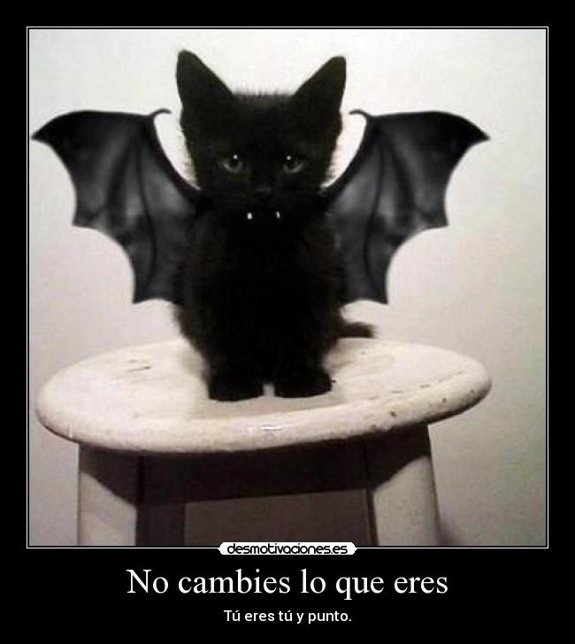 No cambies lo que eres - Tú eres tú y punto.