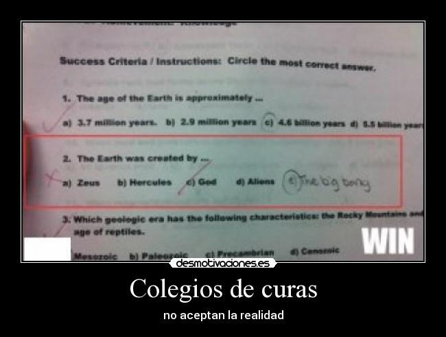 Colegios de curas - no aceptan la realidad