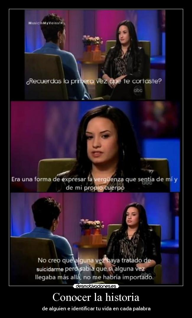 Conocer la historia - de alguien e identificar tu vida en cada palabra