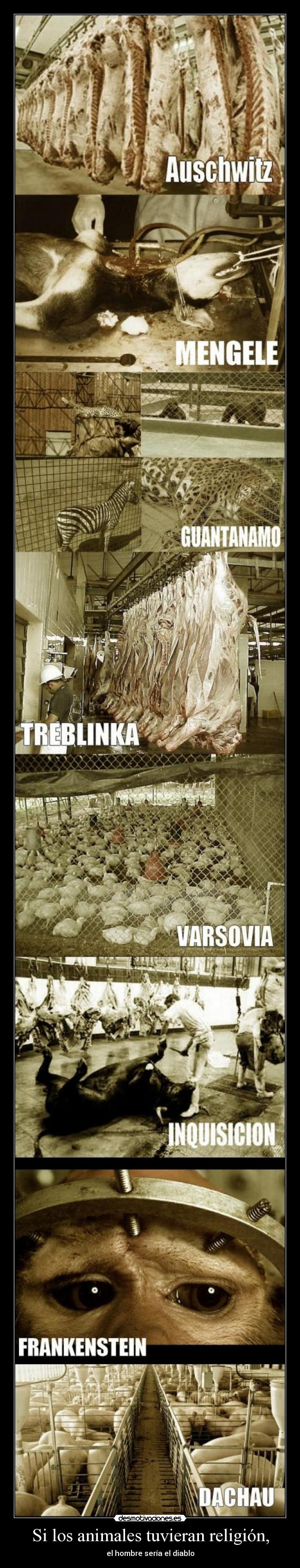 Si los animales tuvieran religión, - el hombre sería el diablo