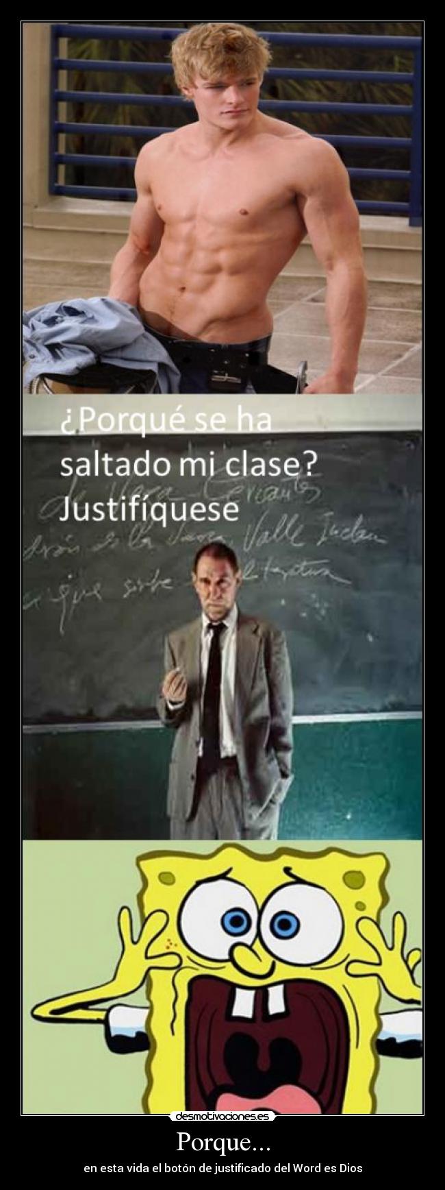 carteles dios word justificar boton porque desmotivaciones