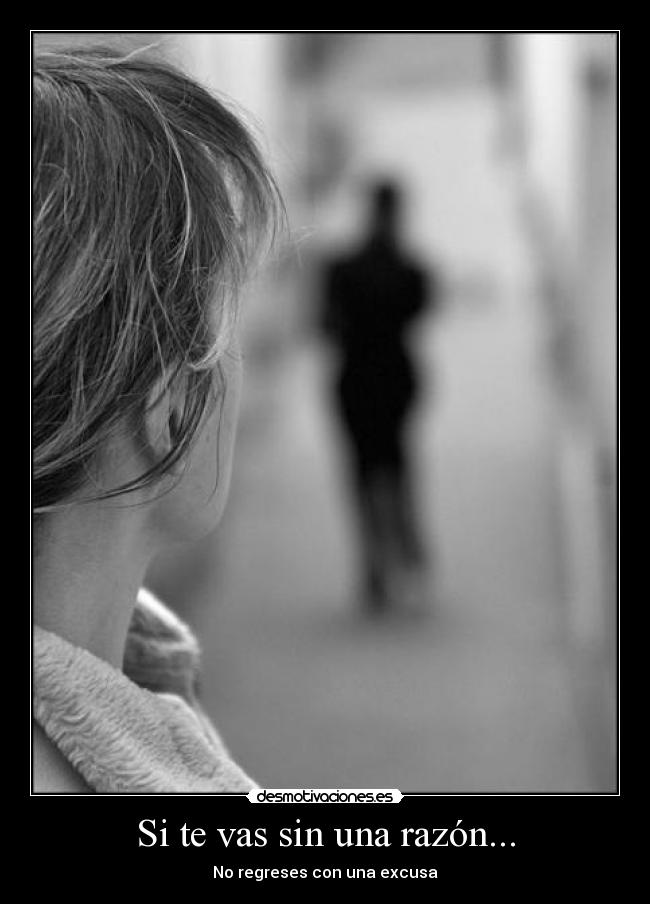 Si te vas sin una razón... - No regreses con una excusa