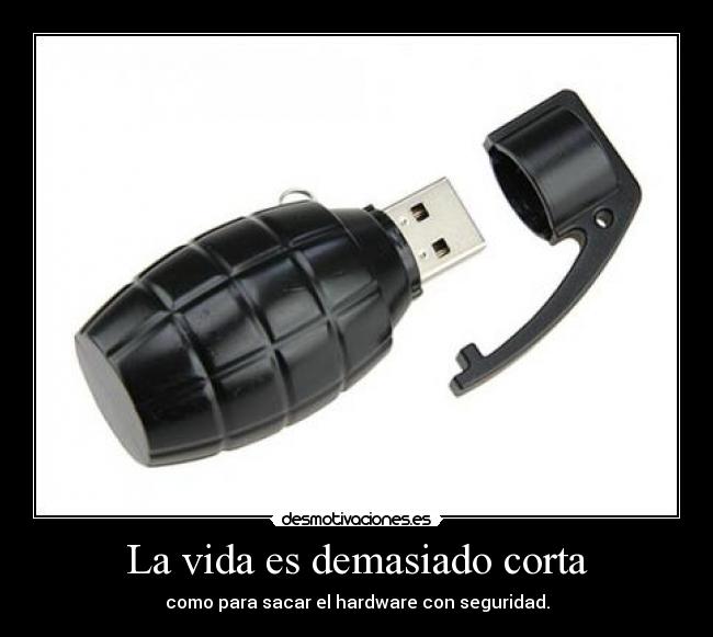 La vida es demasiado corta - como para sacar el hardware con seguridad.
