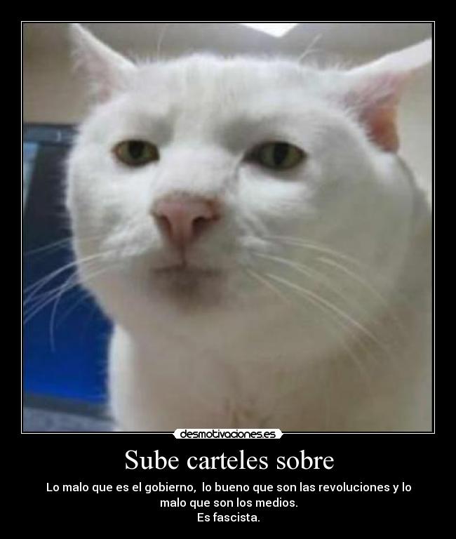 Sube carteles sobre - 