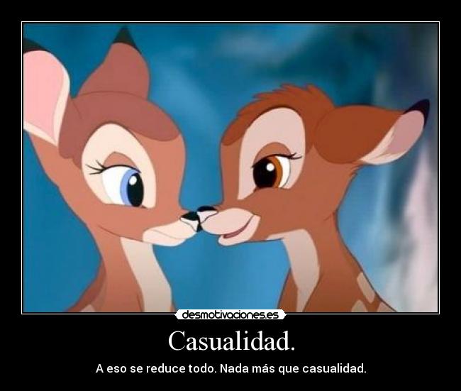 Casualidad. - A eso se reduce todo. Nada más que casualidad.