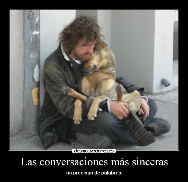 Las conversaciones más sinceras - no precisan de palabras.