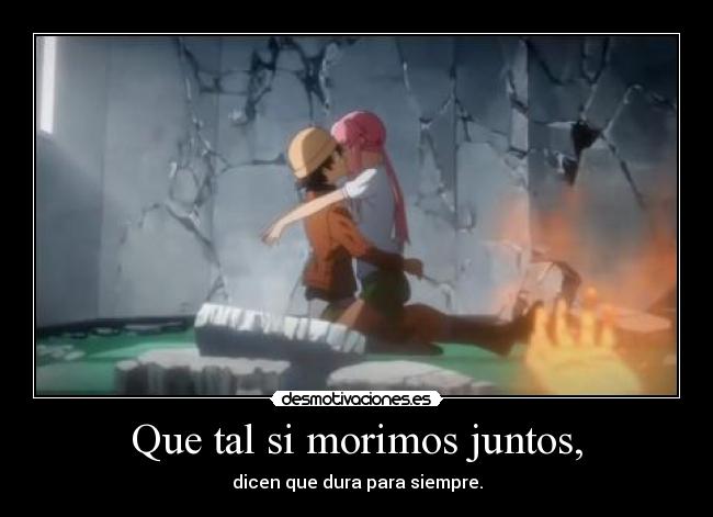 Que tal si morimos juntos, -