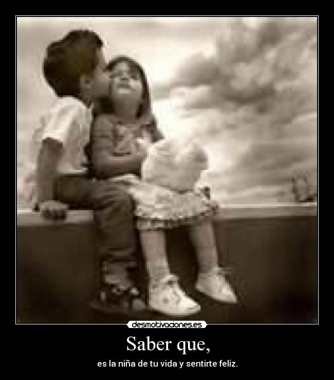 Saber que, -
