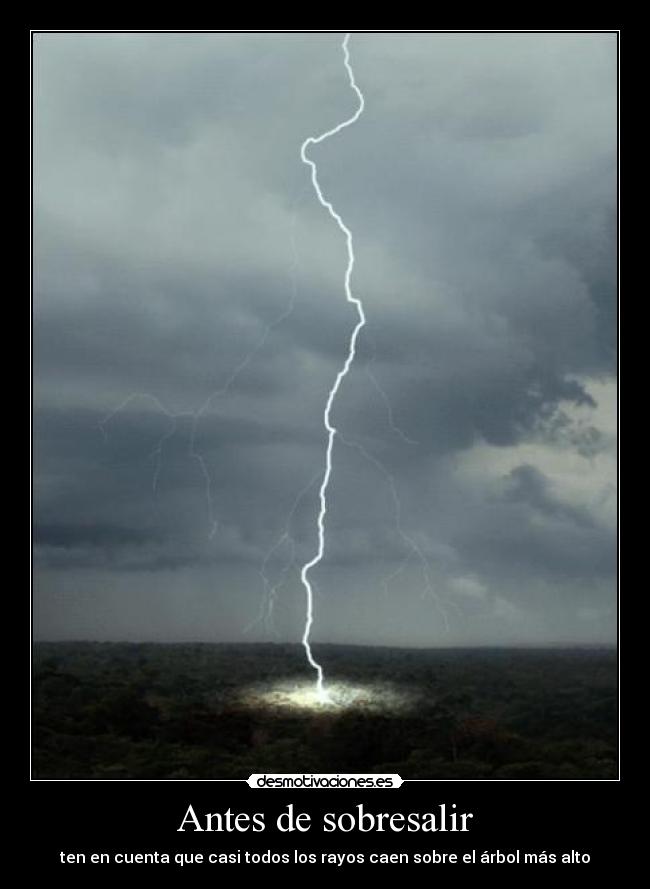 Antes de sobresalir -