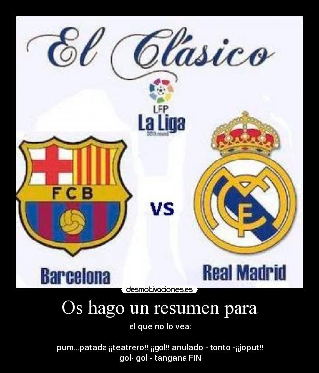 Os hago un resumen para -