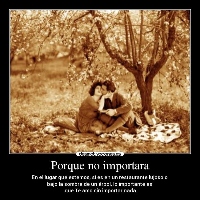 Porque no importara - 