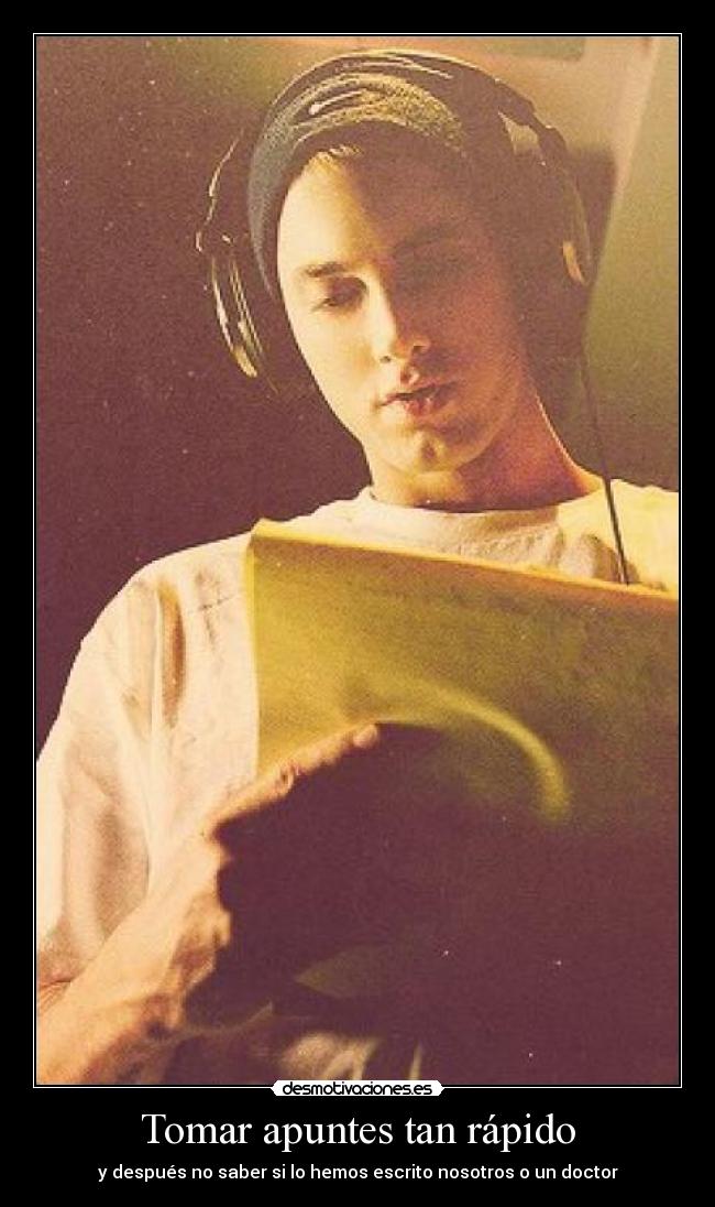 Tomar apuntes tan rápido -