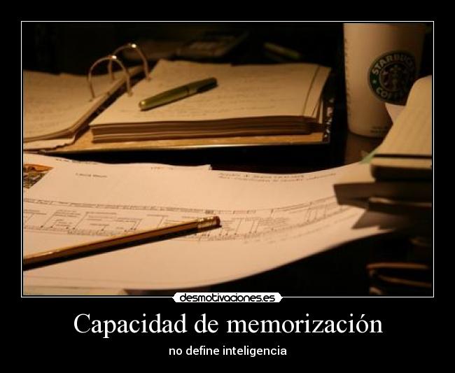 Capacidad de memorización -
