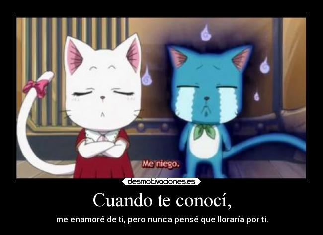 Cuando te conocí, -